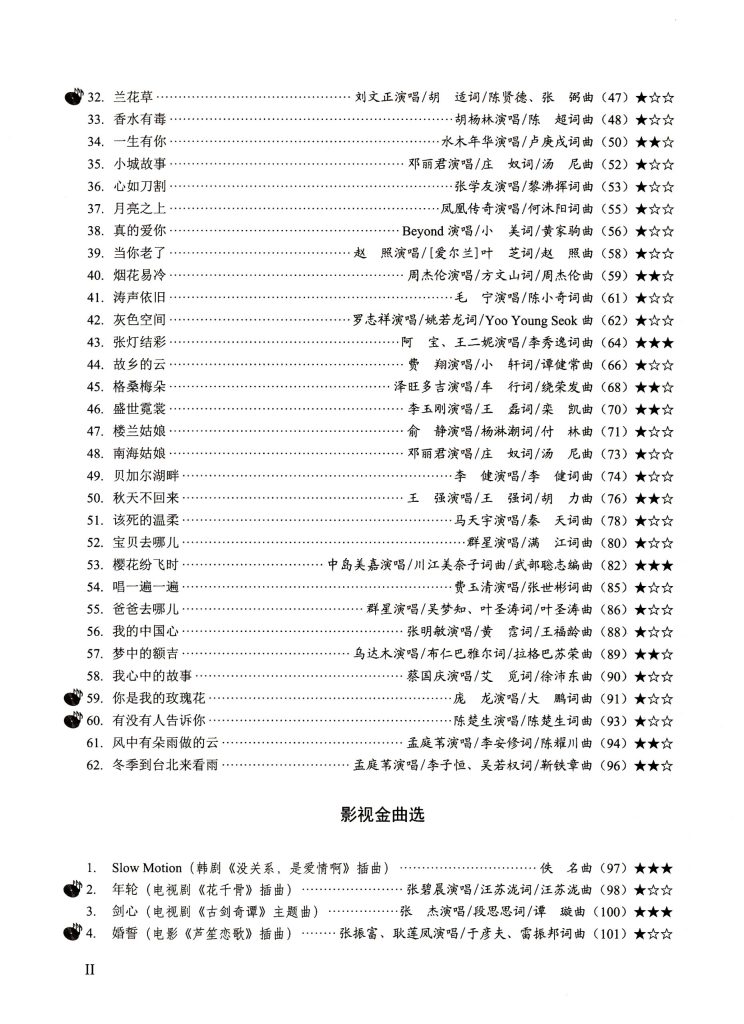 Chao Yi Shang Shou Xi Lie Liu Xing Erhu Qu Ji Book Page 2