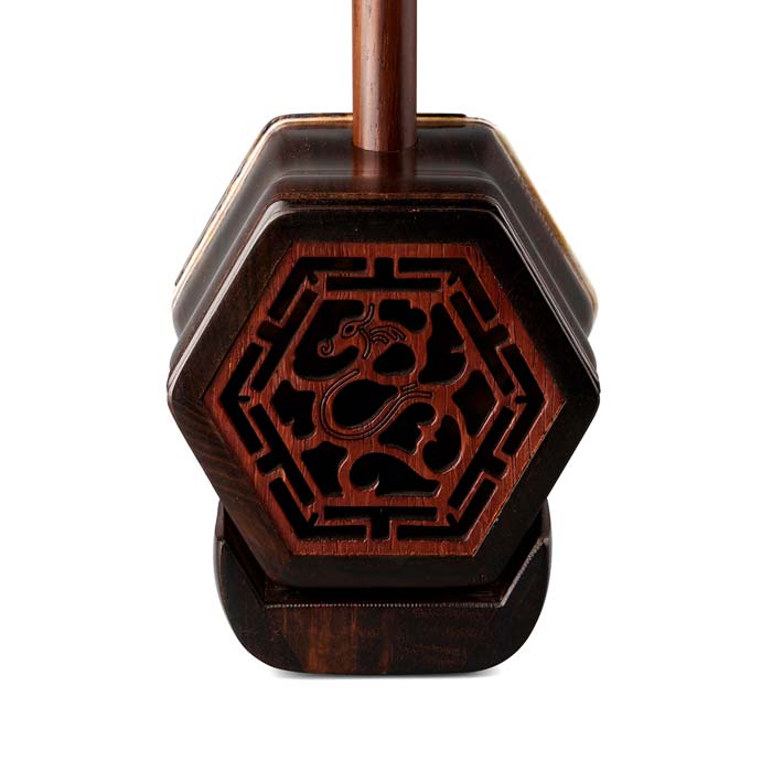 Zhang Liang Jun 1st Grade Aged Rosewood Plums Collector Erhu Window