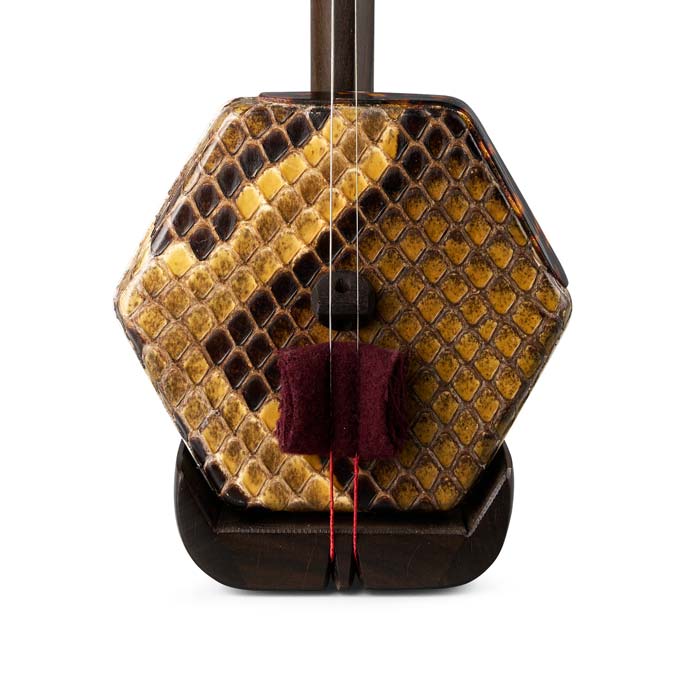 Zhang Lian Jun African Aged Rosewood with Single Wood Tone Head Erhu Snake Skin