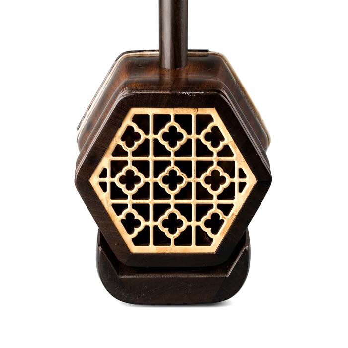 Zhang Lian Jun African Aged Rosewood with Single Wood Tone Head Erhu Window