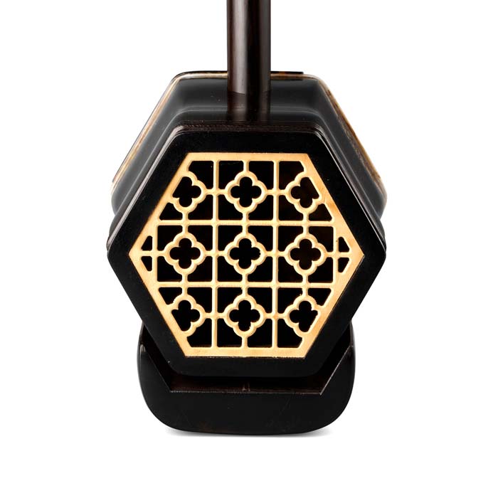 Zhang Lian Jun Black Sandalwood with Single Wood Tone Head Erhu Window